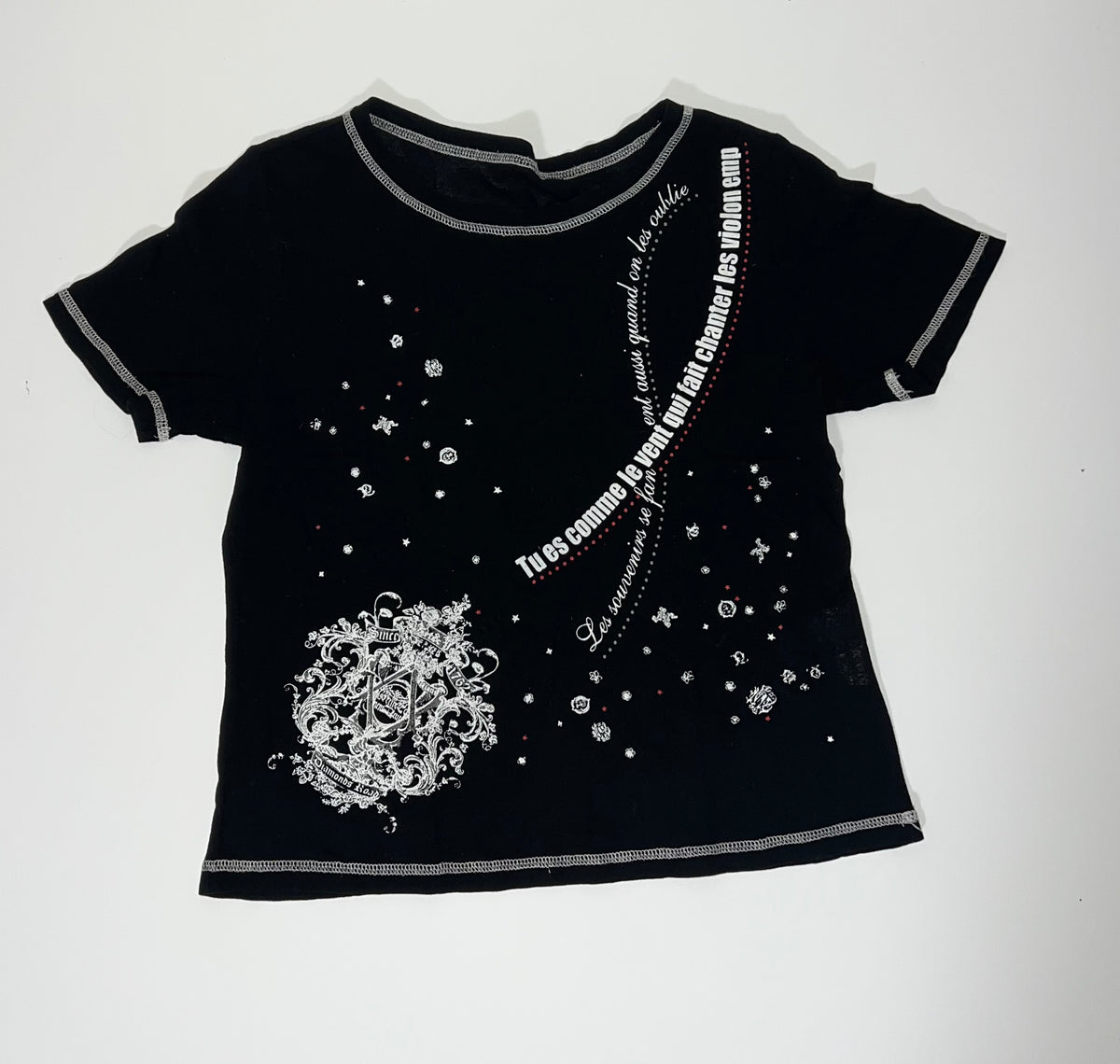 Y2K black T-shirt